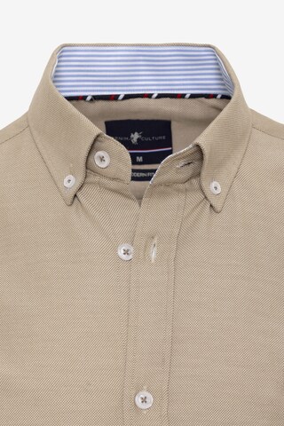 DENIM CULTURE - Ajuste regular Camisa de negocios 'JONES' en beige