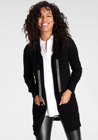 LAURA SCOTT Strickjacke in Schwarz: Vorderseite