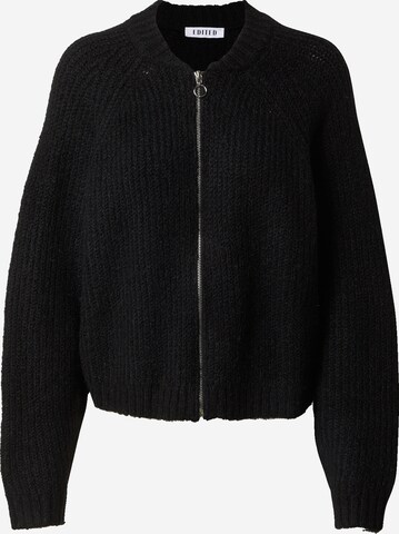 EDITED Knit Cardigan 'Rani' in Black: front