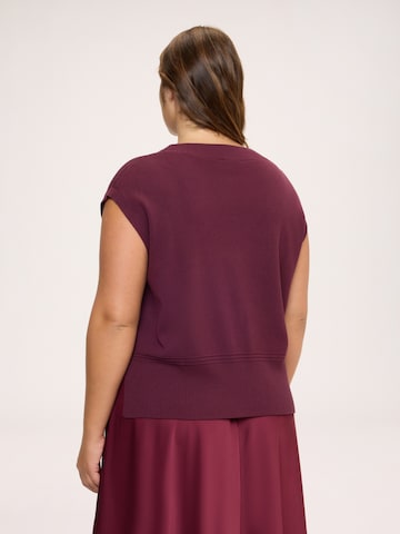 Fiorella Rubino Gebreide bodywarmer in Rood