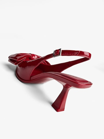 Décolleté sling di Bershka in rosso