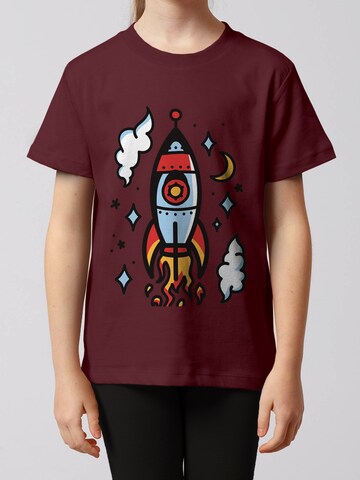 watabout.kids Shirt 'Rakete' in Red: front