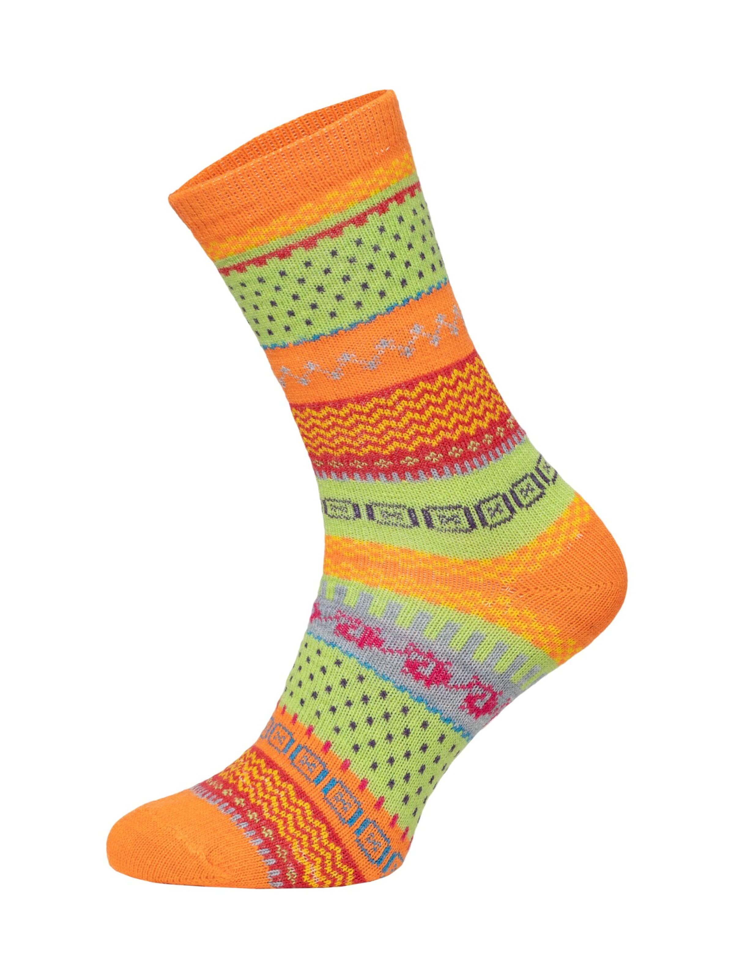 HomeOfSocks Socks 'HOS2293' in Orange: front