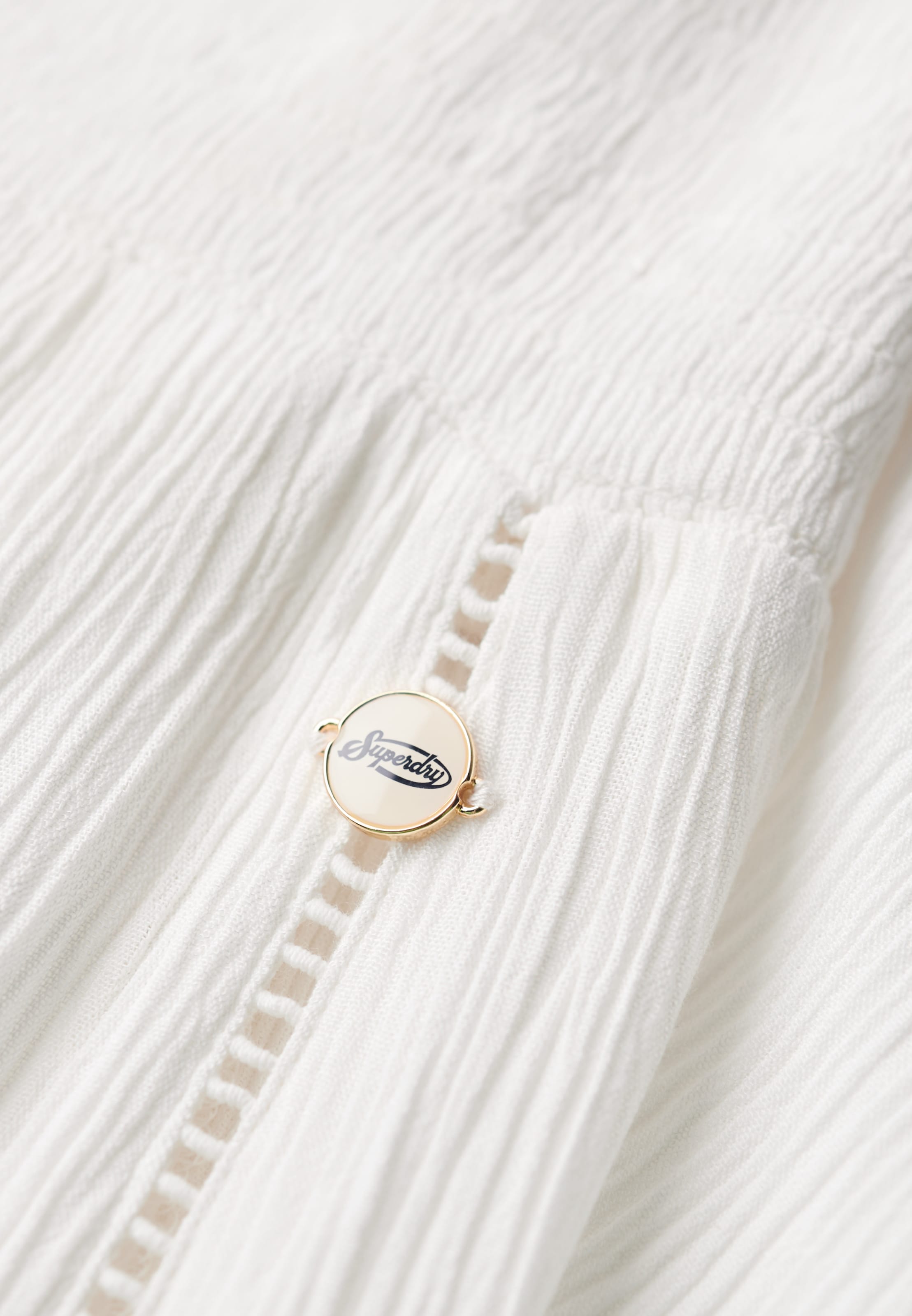 Superdry & Co Wide Leg Hose in Weiß