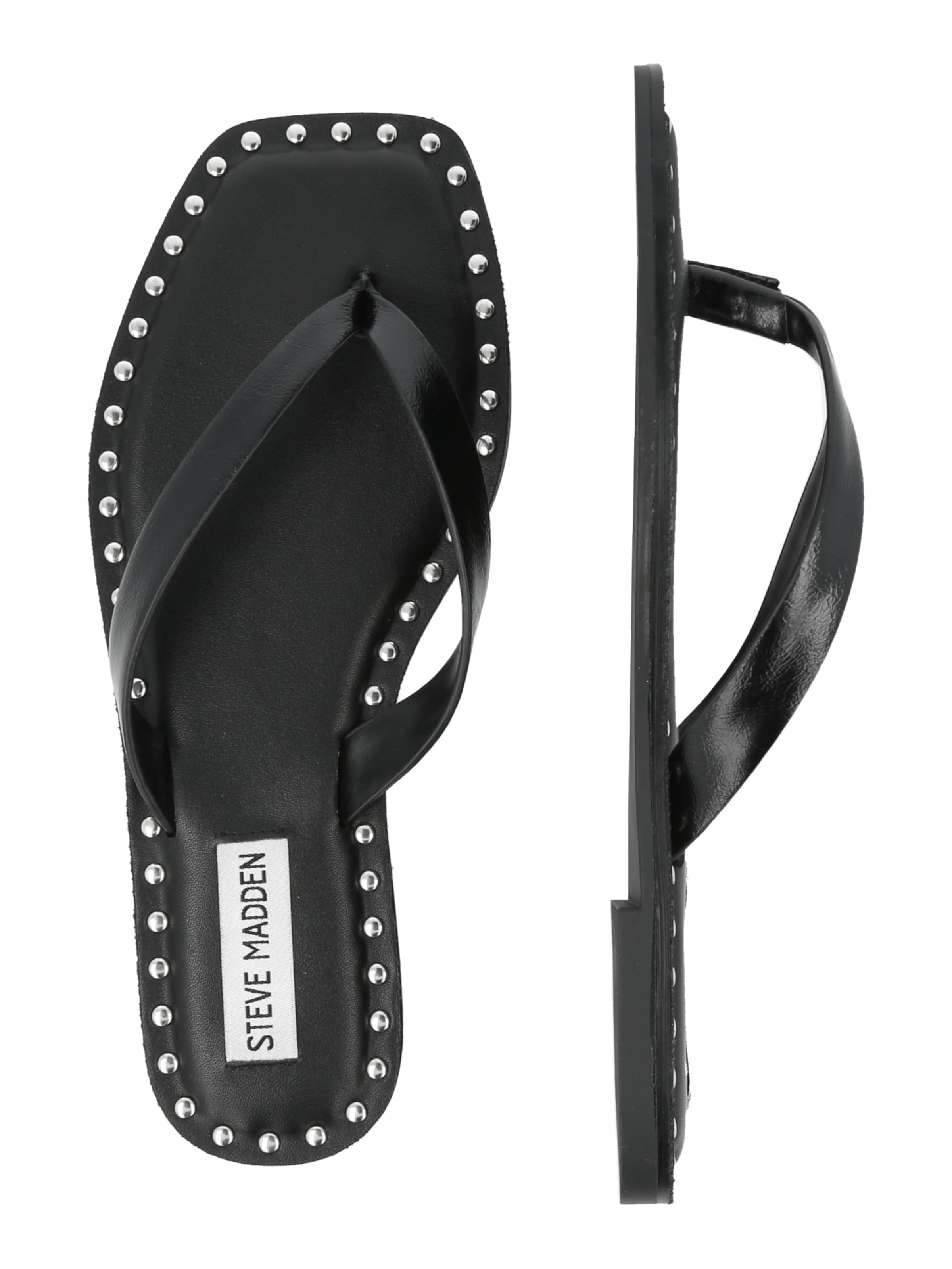 juoda STEVE MADDEN Šlepetės per pirštą 'Rickyy': šonas