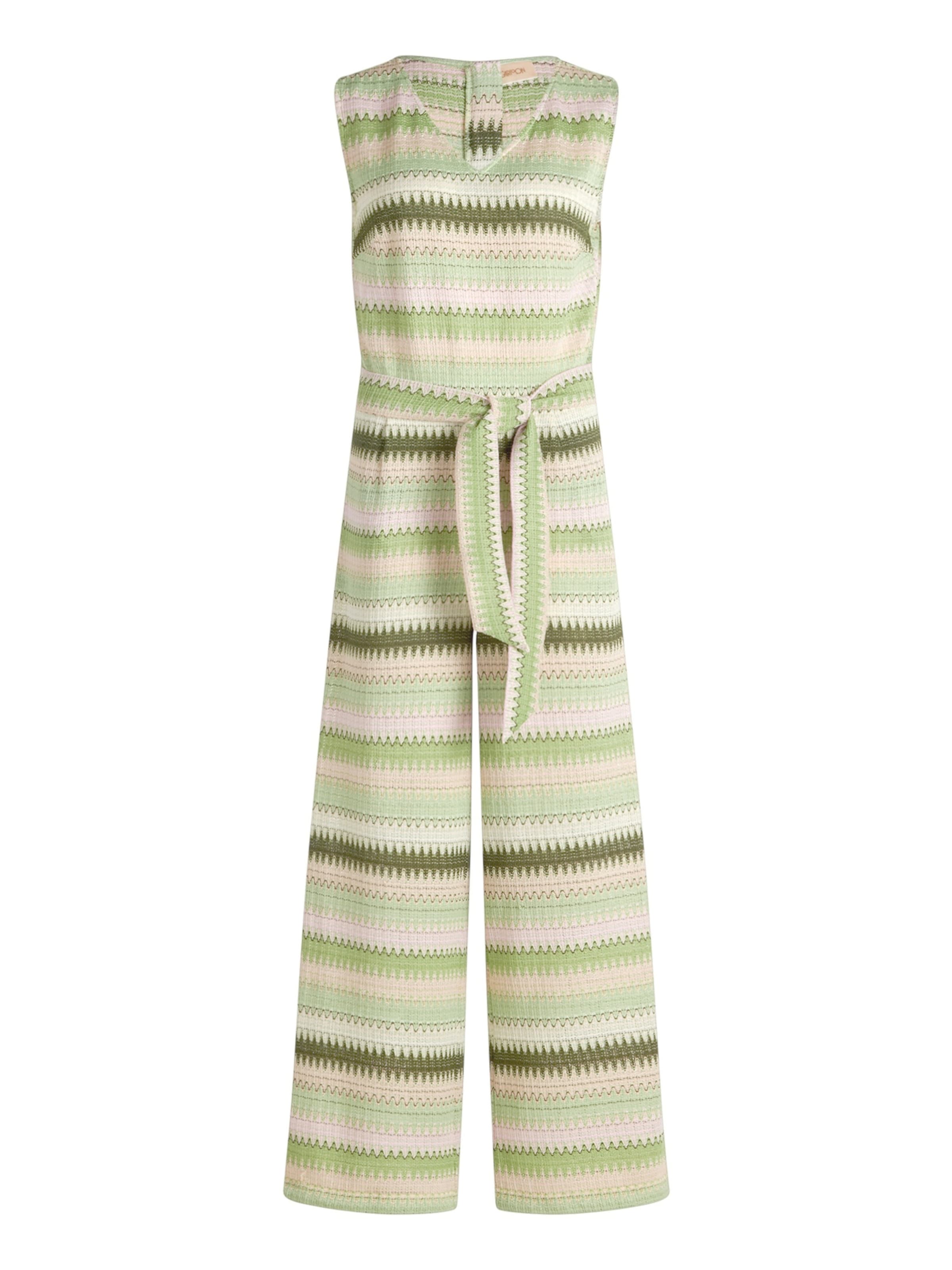 Cartoon Jumpsuit in Groen: voorkant