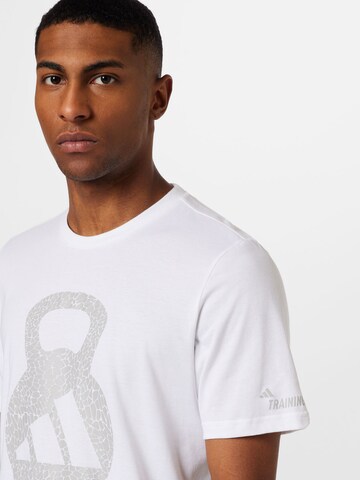 T-Shirt fonctionnel ADIDAS PERFORMANCE en blanc