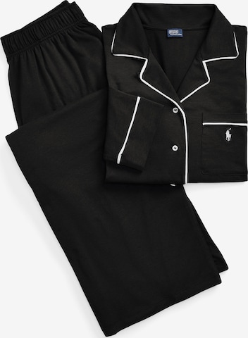 Polo Ralph Lauren - Pijama ' Long Sleeve Set ' en negro: frente
