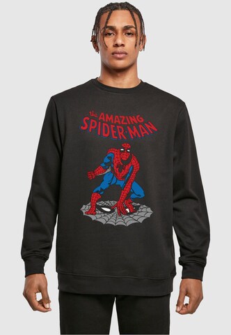 Sweat-shirt 'Marvel Universe - The Amazing Spider-Man' ABSOLUTE CULT en noir : devant