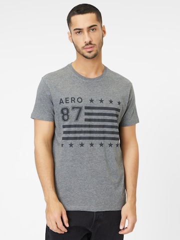 T-Shirt AÉROPOSTALE en gris : devant