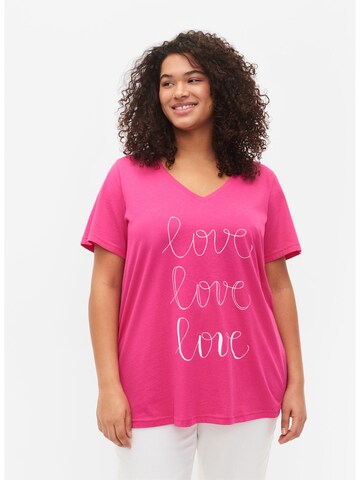 Zizzi Shirts i pink: forside