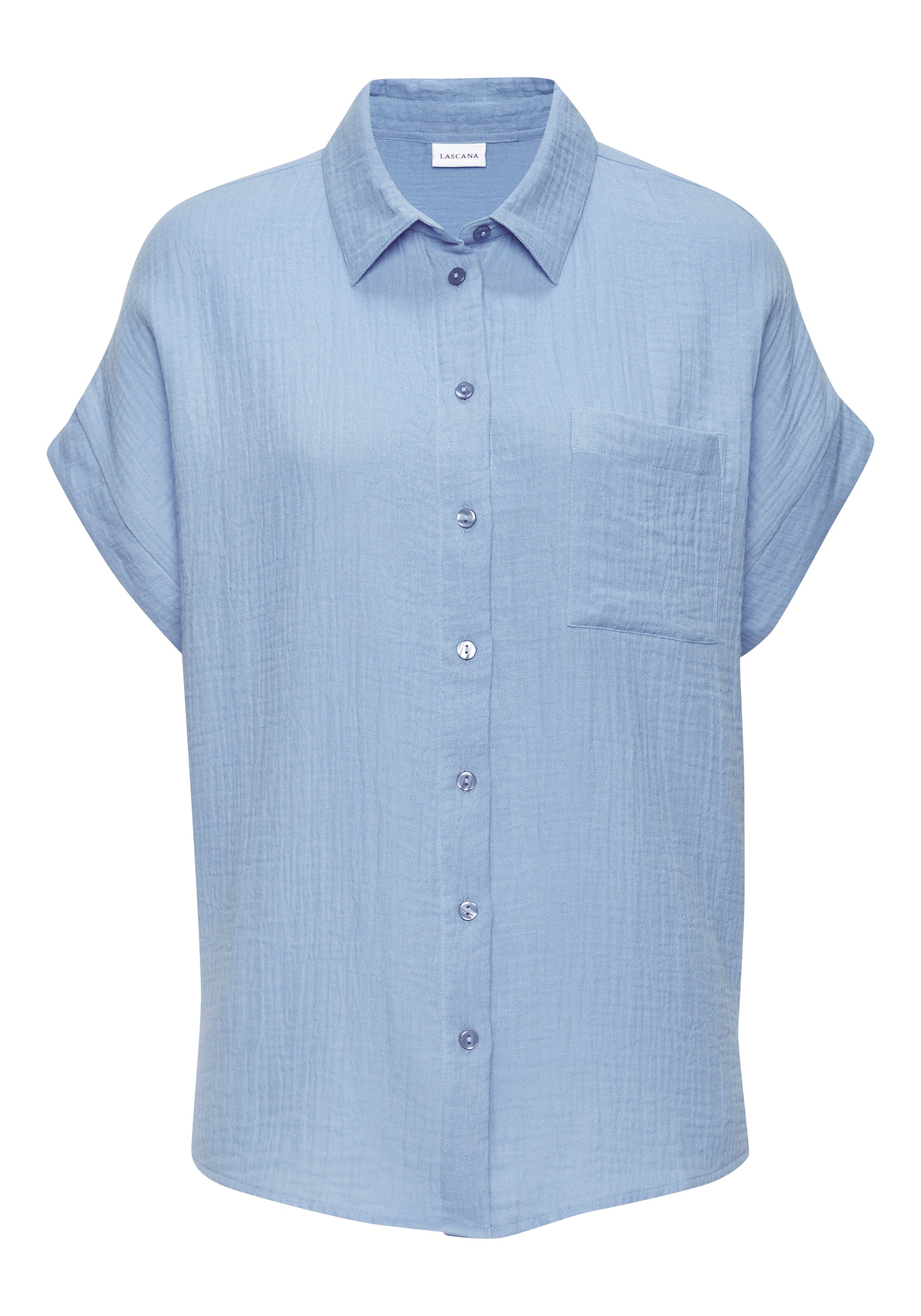 BEACH TIME Bluse in Blau: Vorderseite