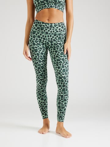 Hey Honey Regular Workout Pants in Green: front