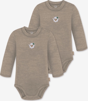 Barboteuse / body 'Tuai' normani en beige : devant