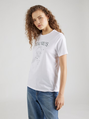 PIECES T-Shirt 'FAST' in Weiß: predná strana