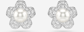 balta Swarovski Auskarai: priekis