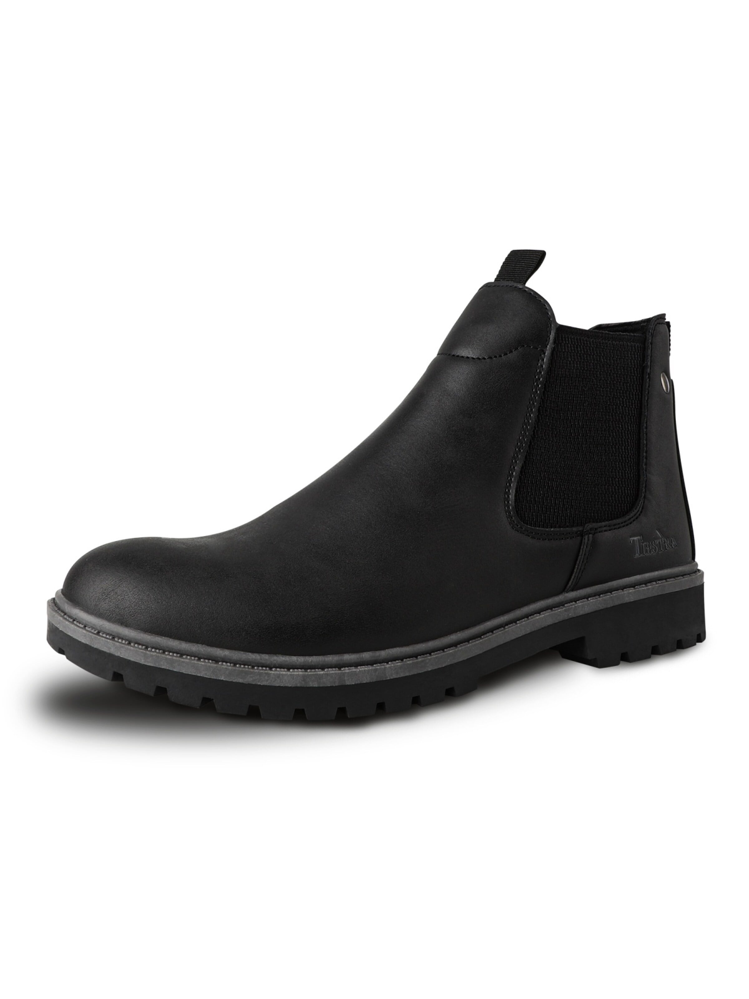 Tiestra Chelsea Boots 'TIESTRA Herren Chelsea Stiefel, Pull On Knöchel Stiefel mit Griff Sohle' in Black: front