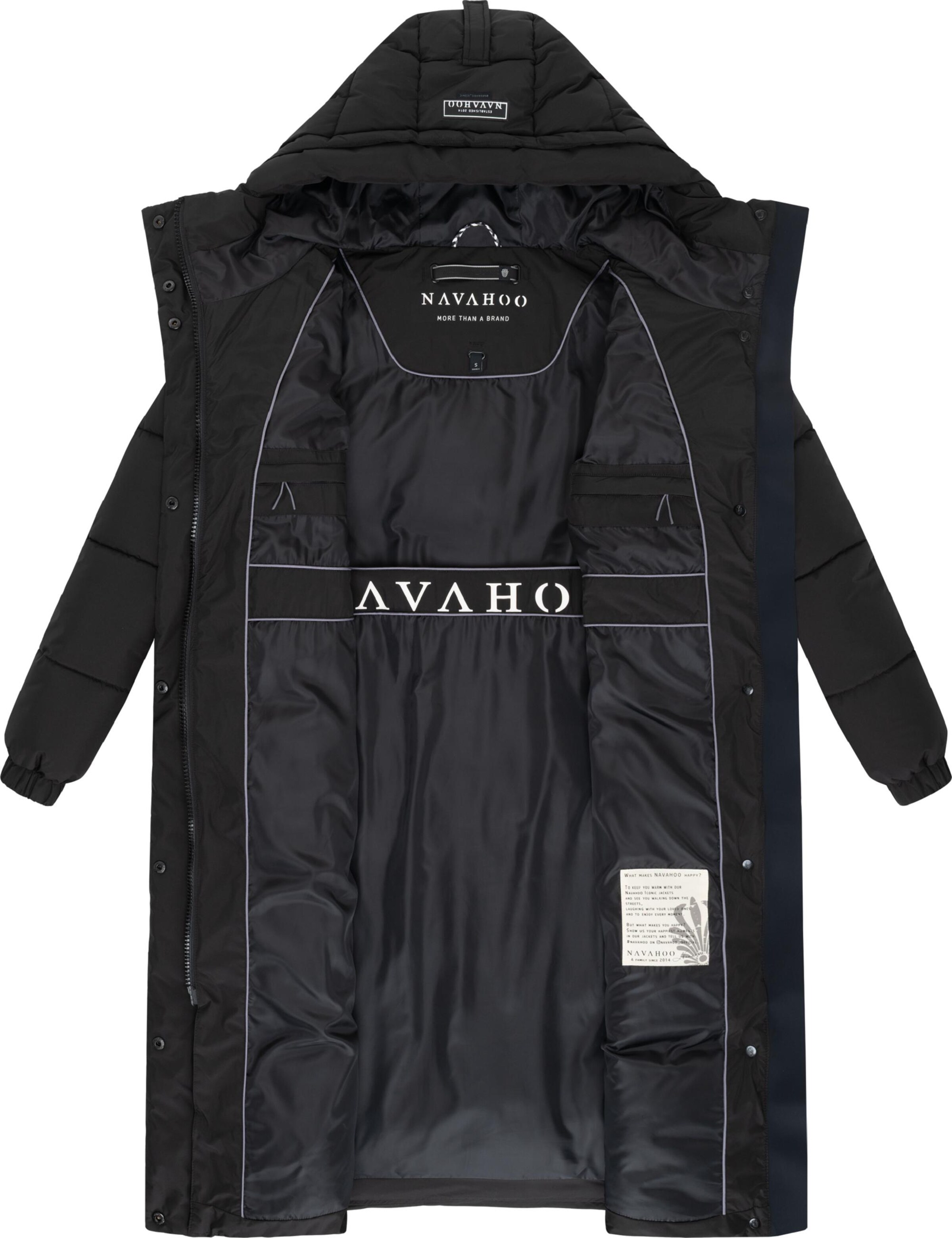 NAVAHOO Mantel in Schwarz