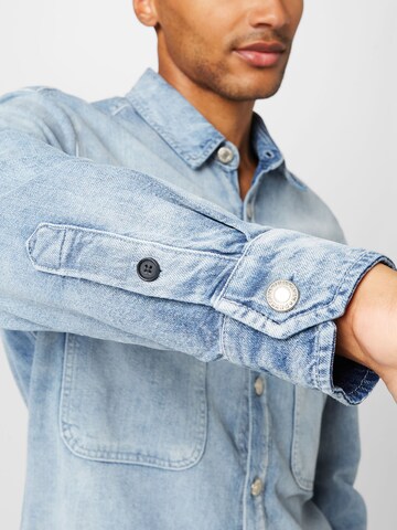 DRYKORN Regular fit Button Up Shirt 'SELED' in Blue