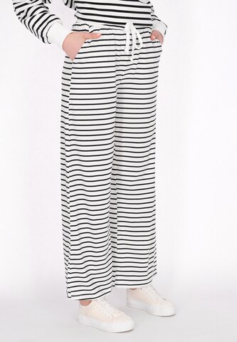 usha BLUE LABEL Loosefit Broek in Wit: voorkant