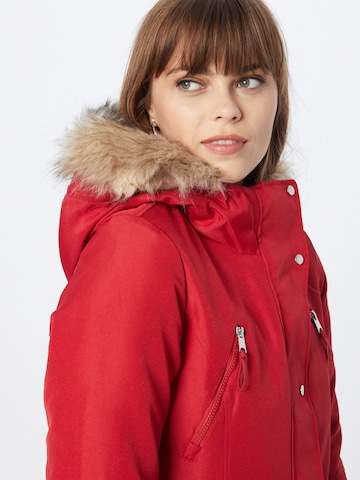 VERO MODA Talveparka 'TRACK', värv punane