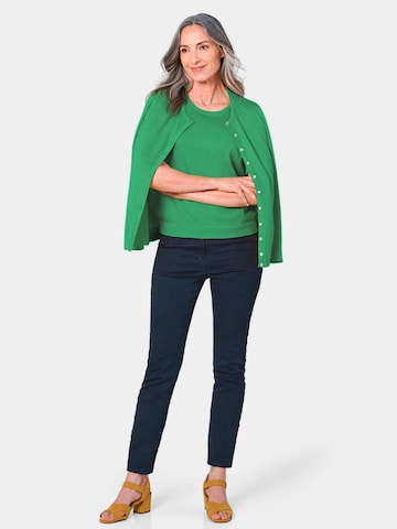 Goldner Strickjacke in Grün