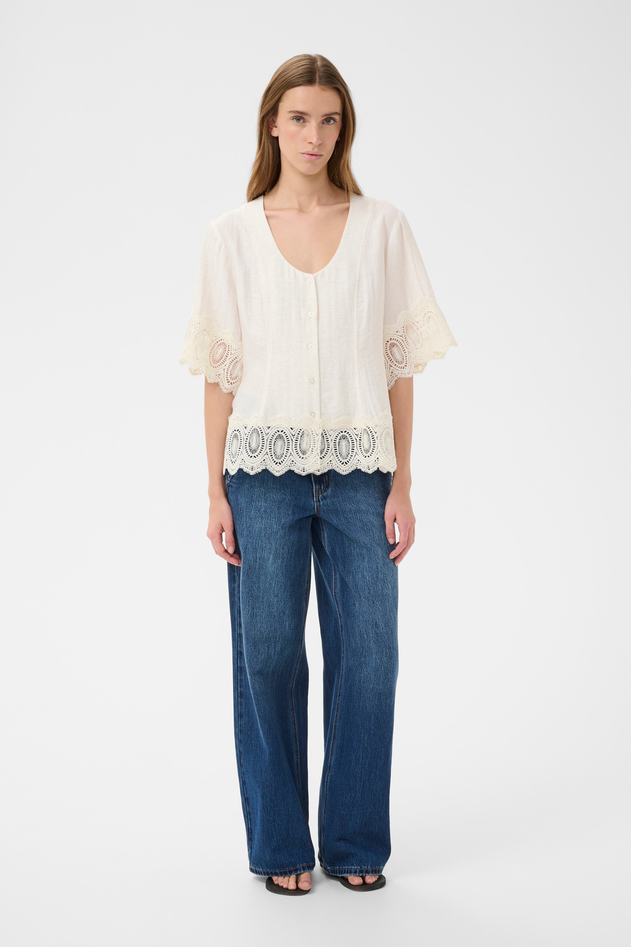KAREN BY SIMONSEN Blouse 'Urith' in Wit