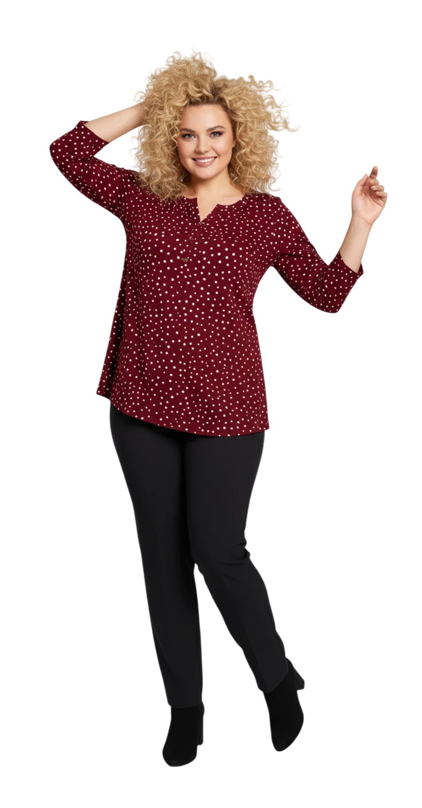 Shape Of You Bluse in Rot