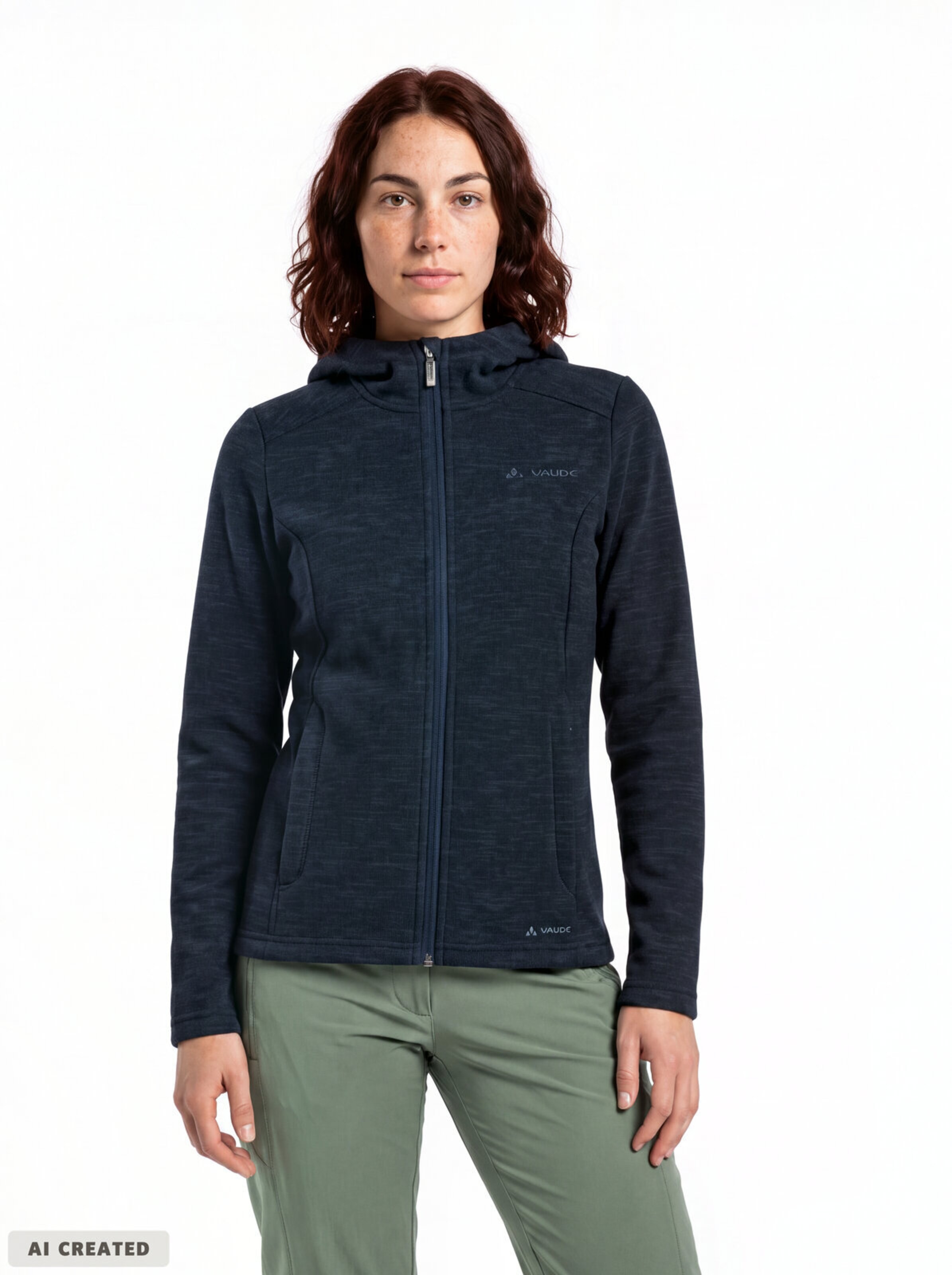 VAUDE Functionele fleece jas in Blauw: voorkant