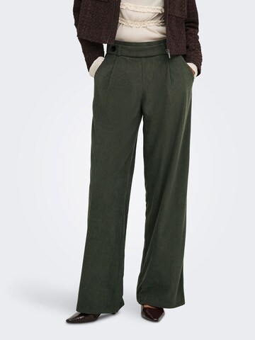 Wide Leg Pantalon 'GEGGO' JDY en vert : devant