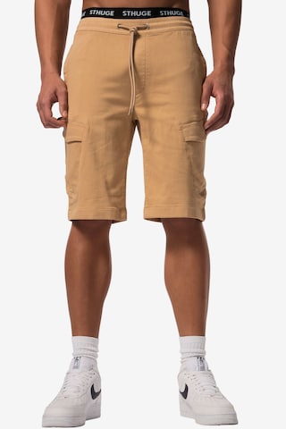 STHUGE Regular Cargo Pants in Beige: front