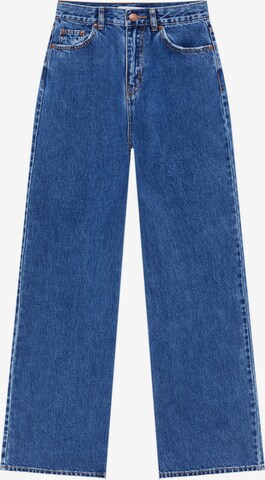 Pull&Bear Wide leg Jeans in Blue: front