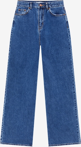 Pull&Bear Wide leg Jeans in Blue: front