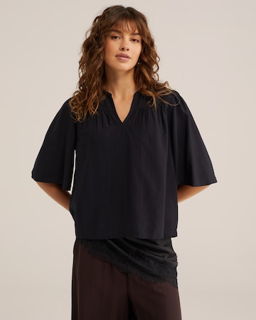 WE Fashion Blúz - fekete: elől