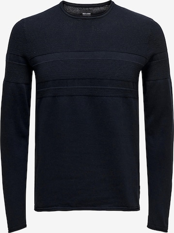 Only & Sons Sweater 'BACE' in Blue: front