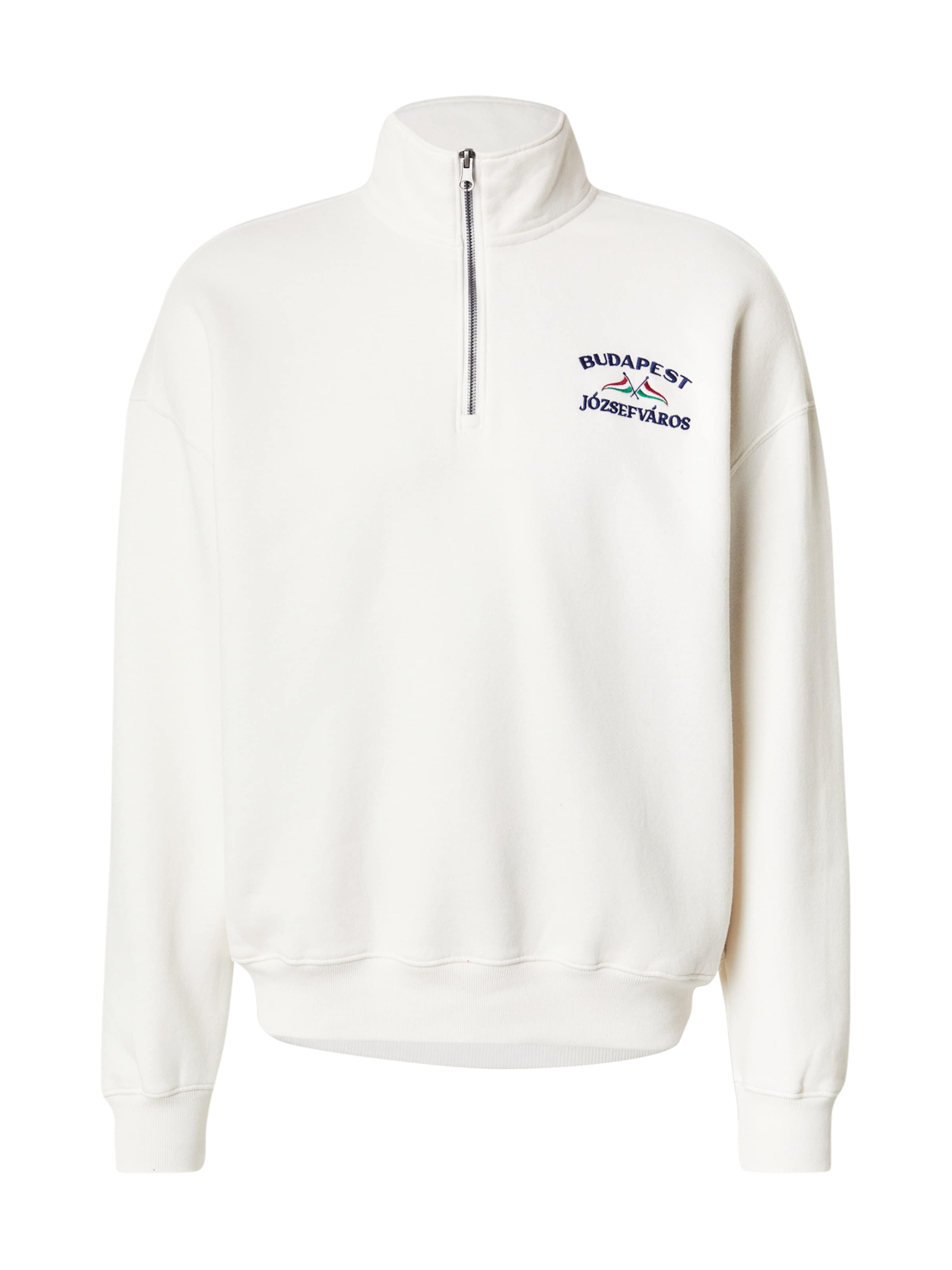 HOLLISTER Μπλούζα φούτερ 'DESTINATION' σε λευκό: μπροστά