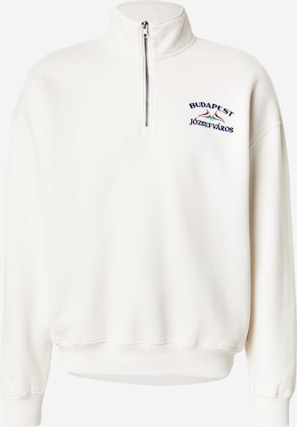 Felpa 'DESTINATION' di HOLLISTER in bianco: frontale