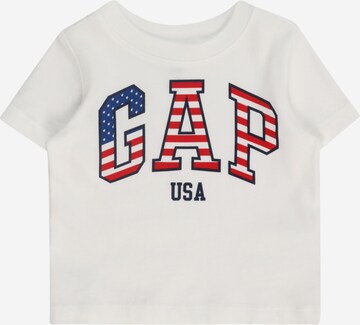 GAP Shirt 'USA' in Wit: voorkant