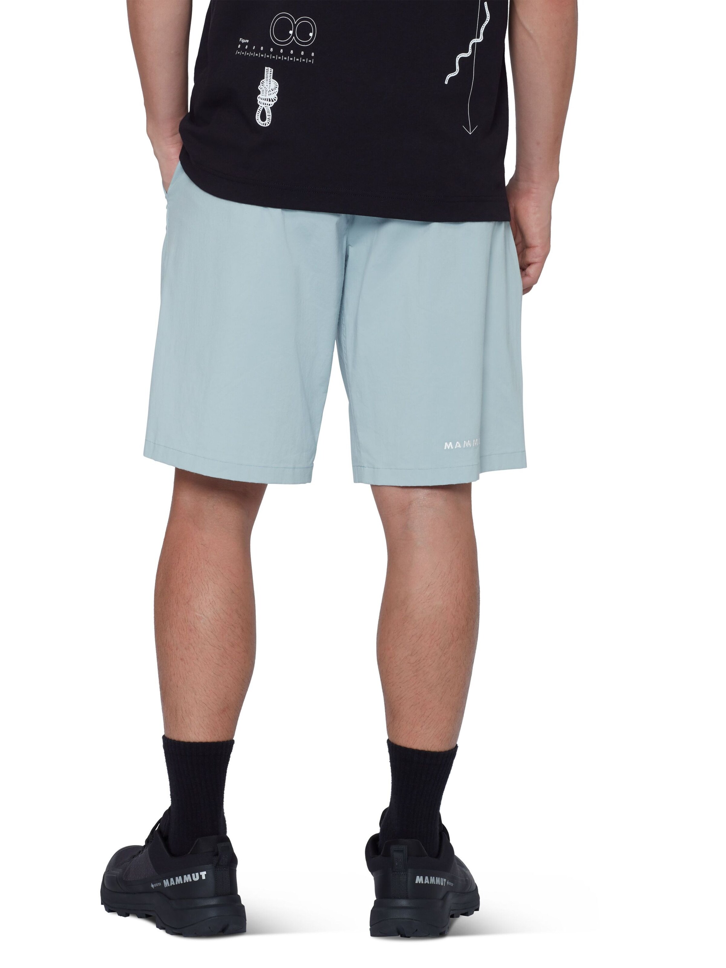 MAMMUT Regular Workout Pants 'Crag' in Blue