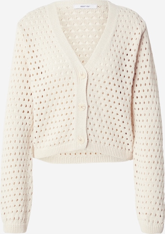 Cardigan 'Cecile' ABOUT YOU en blanc : devant