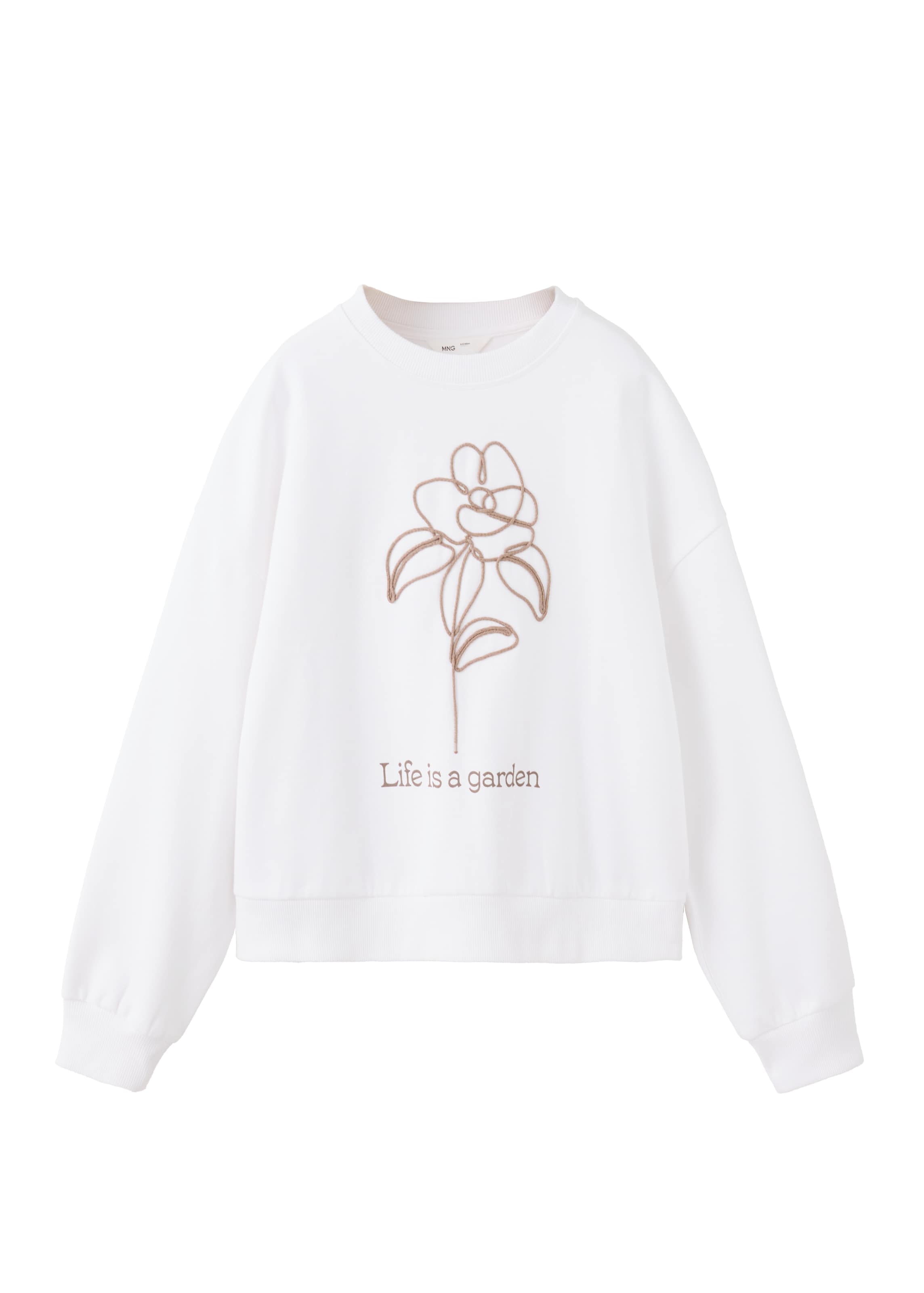 MANGO KIDS Sweatshirt i vit: framsida