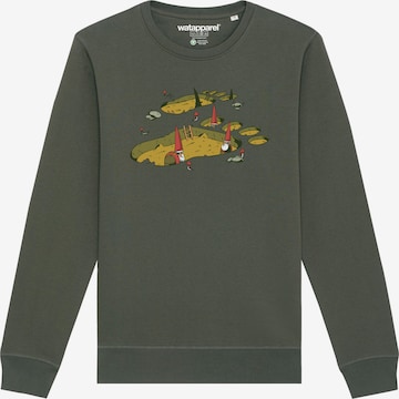 Sweat-shirt ' Gnome Footprint ' Watapparel en vert : devant