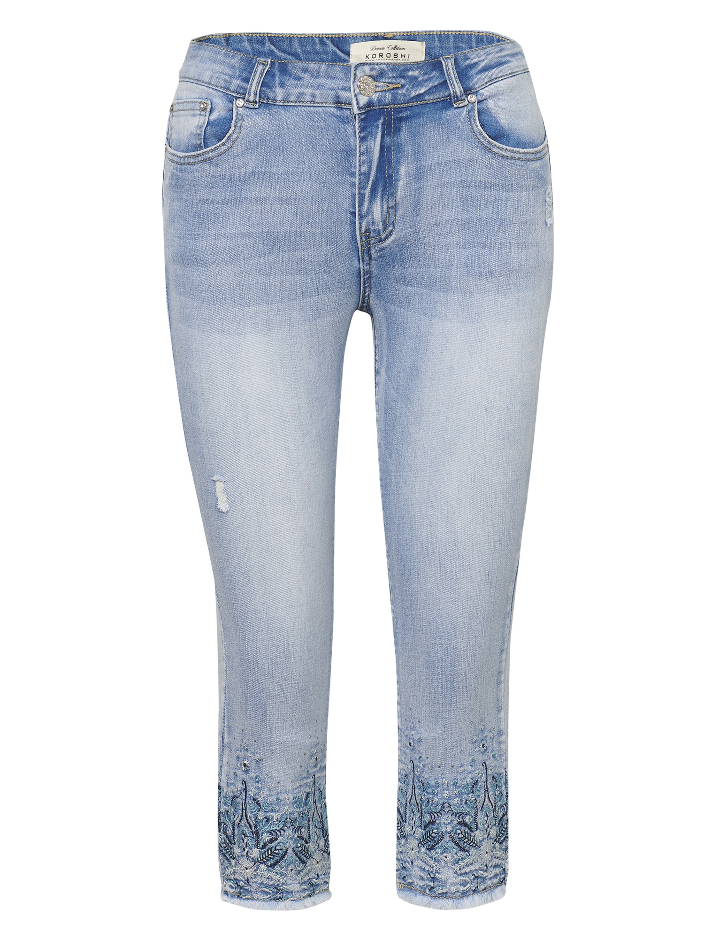 KOROSHI Regularen Kavbojke | modra barva: sprednja stran