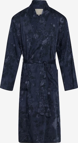 ESSENZA Long Bathrobe 'Pete' in Blue: front