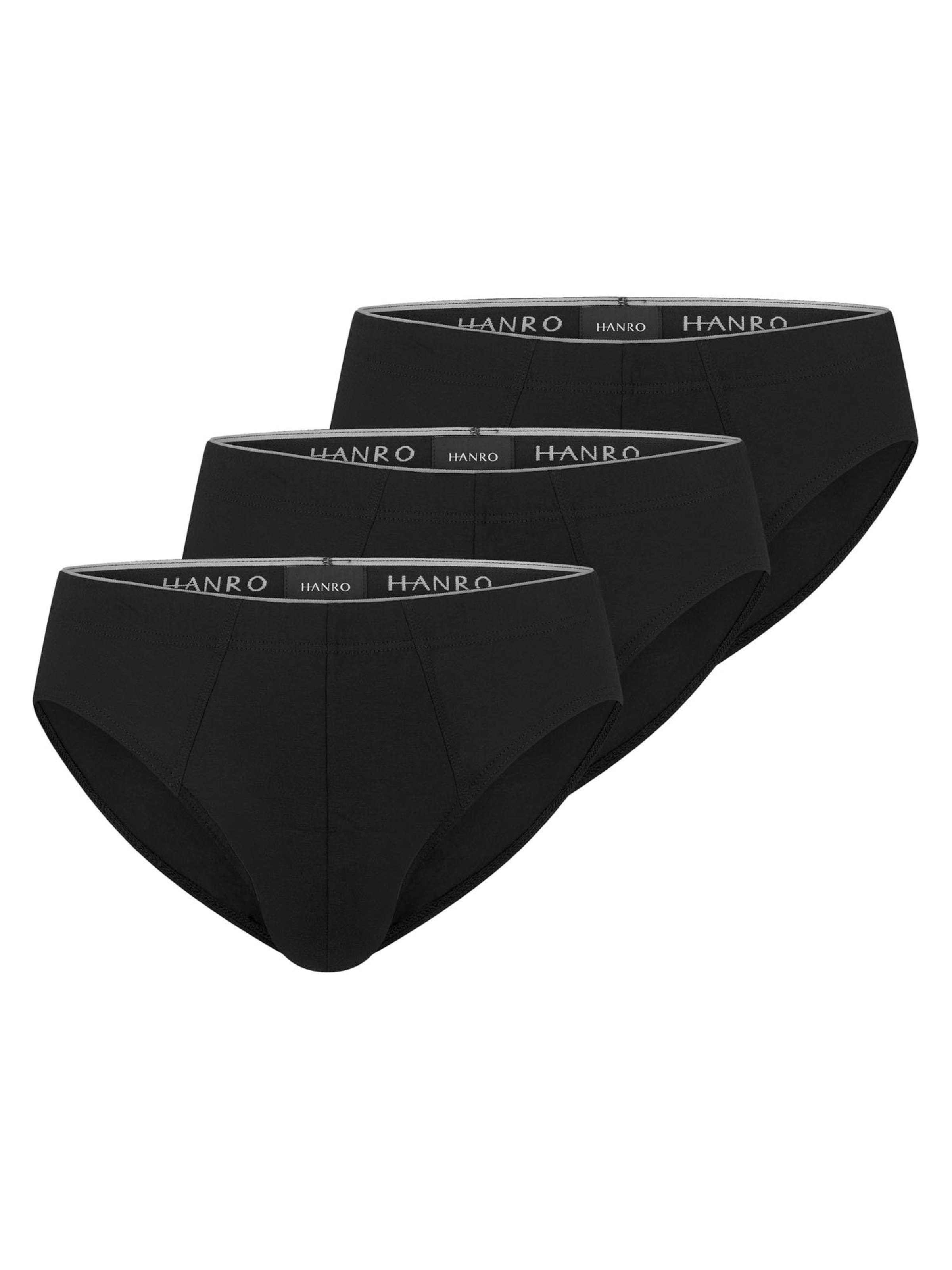 Hanro Slip 'Cotton Superior' in Zwart: voorkant
