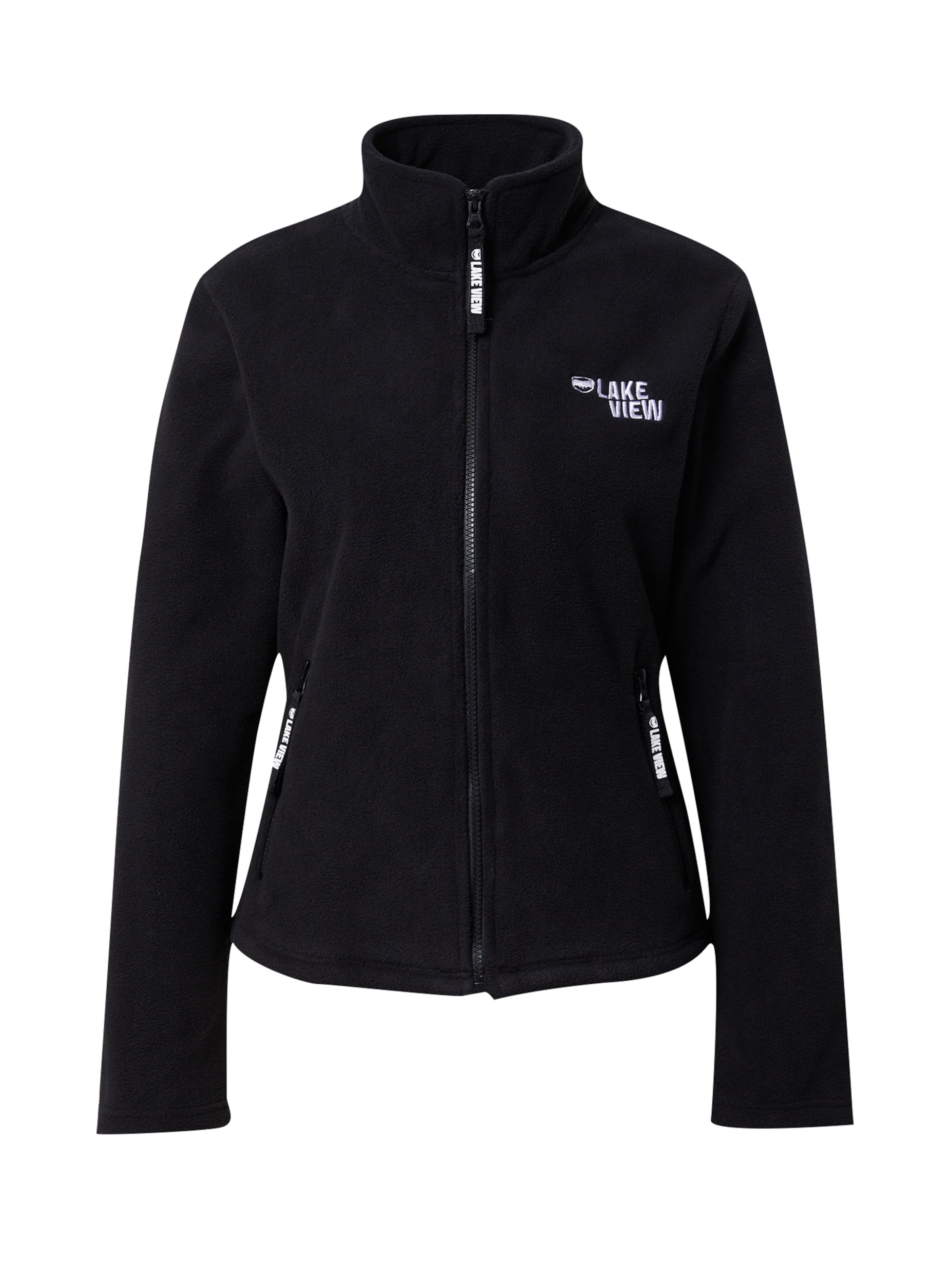 Giacca di pile 'Daniela' di Lake View in nero: frontale