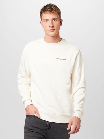 Colourful Rebel Sweatshirt in Wit: voorkant
