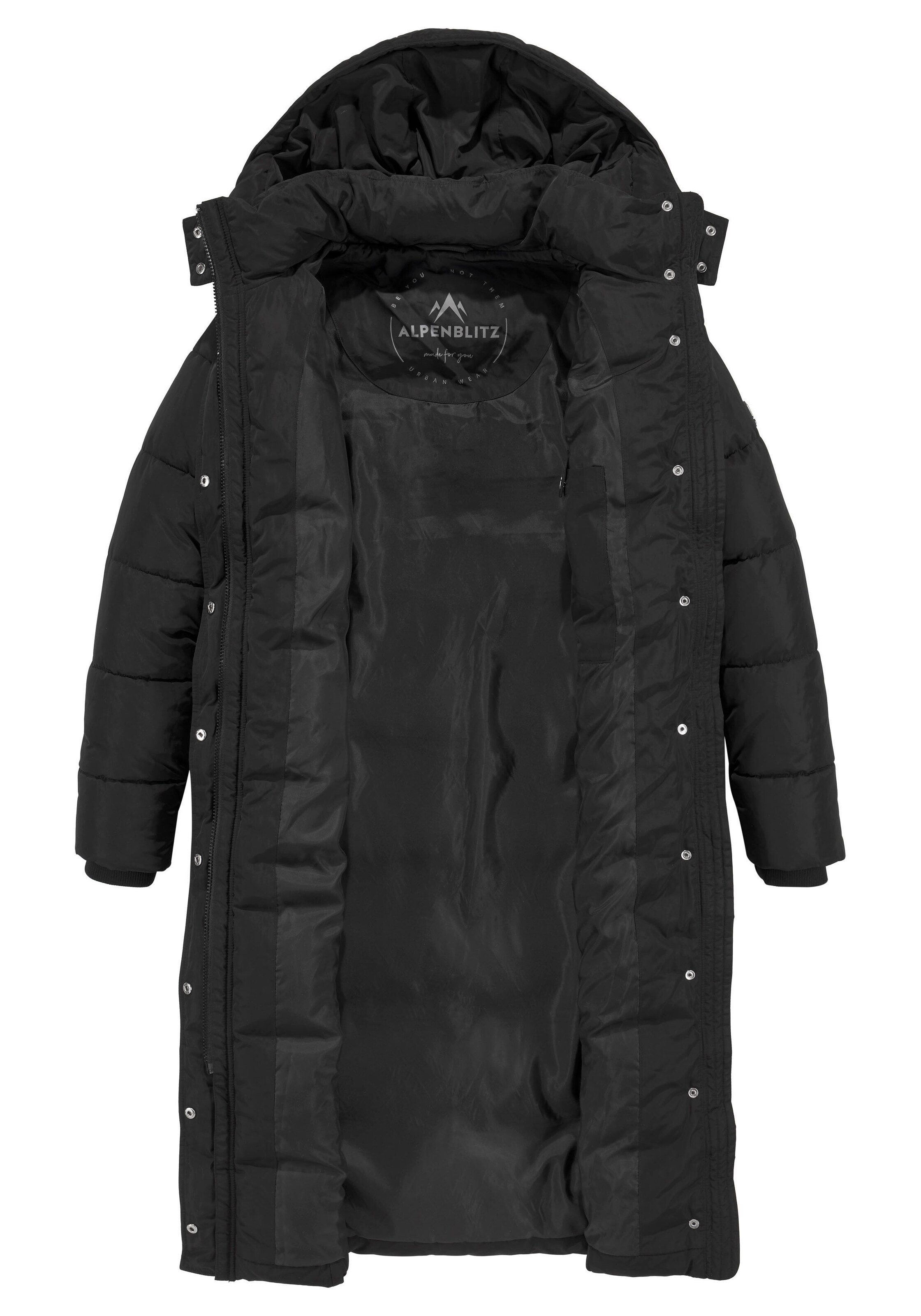 ALPENBLITZ Mantel in Schwarz
