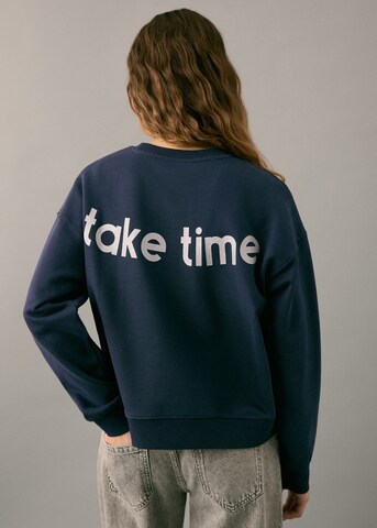 MANGO TEEN Sweatshirt 'Things' in Blue