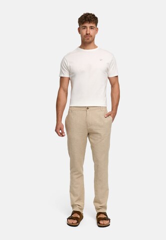 INDICODE JEANS Regular Chino 'Lino' in Beige